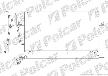 Радіатор кондиціонера Polcar 9040K8C1S (фото 1)