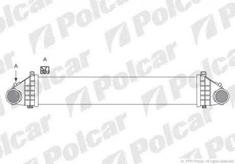 Радіатор повітря (інтеркулер) Polcar 9043J81X