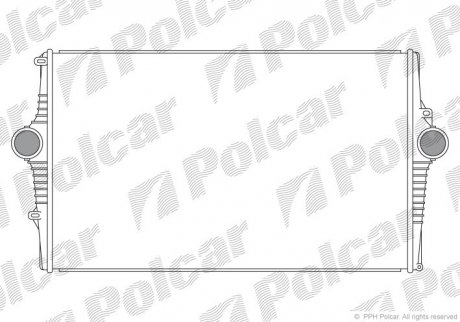 Радіатор повітря (інтеркулер) Polcar 9080J81 (фото 1)