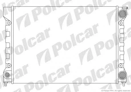 Фото радиатор VW Golf II 1.6 83-91 Polcar 953408A2 Радиатор VW Golf II 1.6 83-91 Polcar 953408A2