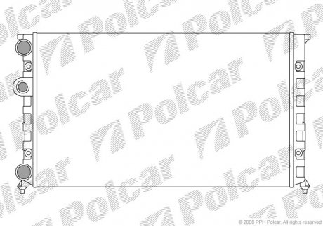 Радиатор охлаждения Polcar 953808A7