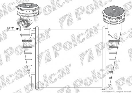 Радіатор повітря (інтеркулер) Polcar 9548J82