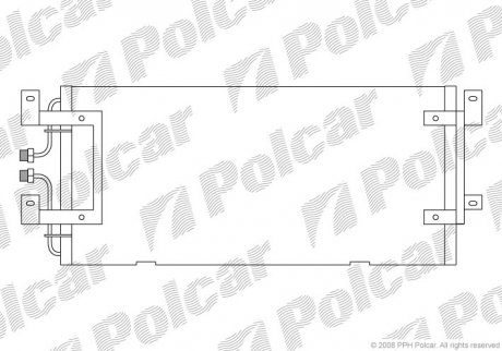 Радіатор кондиціонера Polcar 9566K8C1