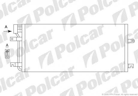 Радіатор кондиціонера Polcar 9566K8C2