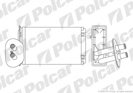 Радіатор пічки Polcar 9566N83