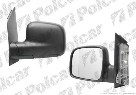 Дзеркало ліве механічне Volkswagen Caddy III 2004-2015 Polcar 957551M