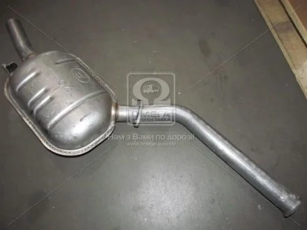 Алюм глушник. сталь, середн. частина Mercedes W124 85-93 200TD/250D/TD (13.07) Po POLMOSTROW 1307