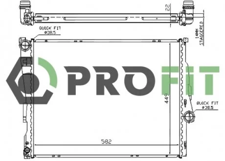 Радіатор охолоджування PROFIT 17400065