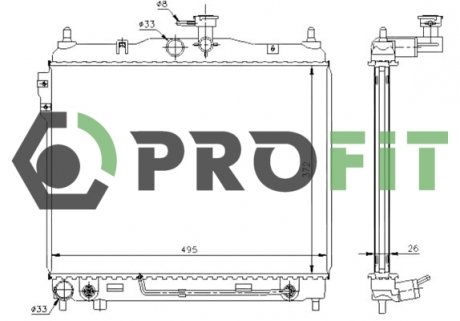 Радіатор охолоджування PROFIT 17400141