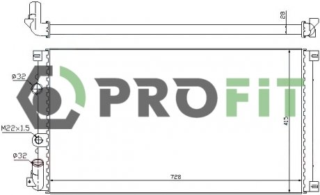 Радіатор охолоджування PROFIT 17400193