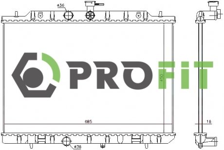 Радіатор охолоджування PROFIT 1740-0264