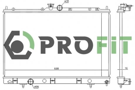 Радиатор охлаждения PROFIT 17400280