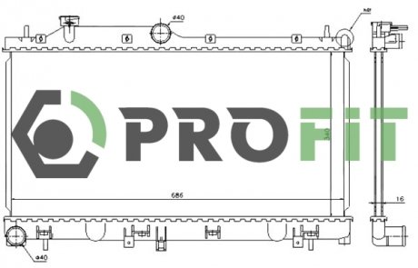 Радиатор охлаждения PROFIT 17400351