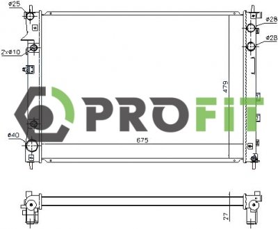 Радіатор охолоджування PROFIT 17400353