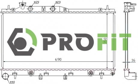 Радиатор охлаждения PROFIT 17400356