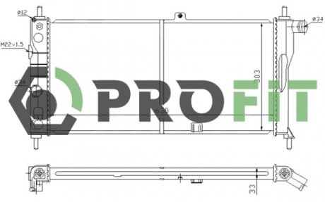 Радиатор охлаждения PROFIT 17400381