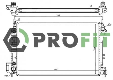 Радиатор охлаждения PROFIT 17400385