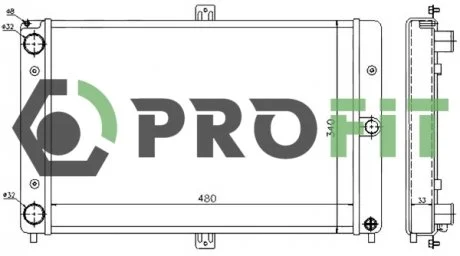 Радіатор охолоджування PROFIT 17401500