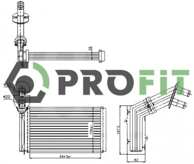 Радиатор печки PROFIT 17600007