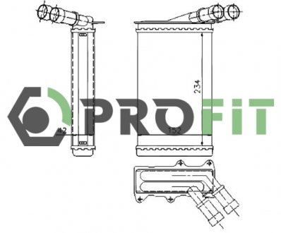 Радиатор печки PROFIT 17600080