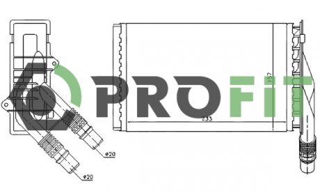 Радіатор пічки PROFIT 17600084
