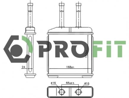 Радиатор печки PROFIT 17600105