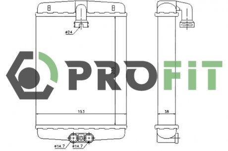 Радіатор пічки PROFIT 17600300