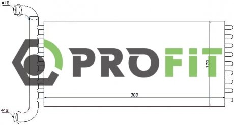 Радиатор печки PROFIT 17600306