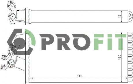 Радиатор печки PROFIT 17600309