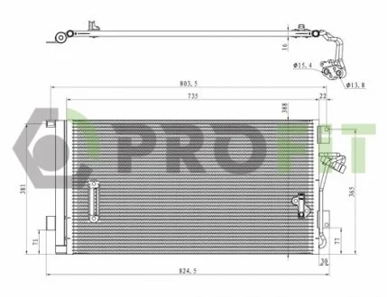Фото конденсер кондиціонера PROFIT 17700004 Конденсер кондиціонера PROFIT 17700004