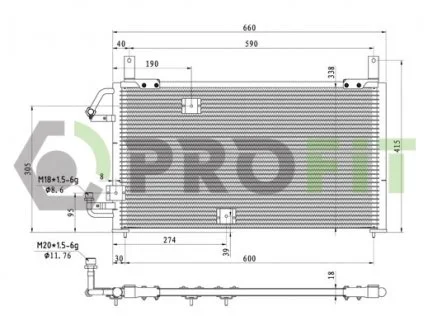 Конденсер кондиціонера PROFIT 17700103