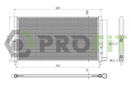 Конденсер кондиціонера PROFIT 17700184