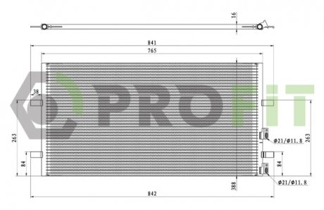 Конденсер кондиціонера PROFIT 17700436
