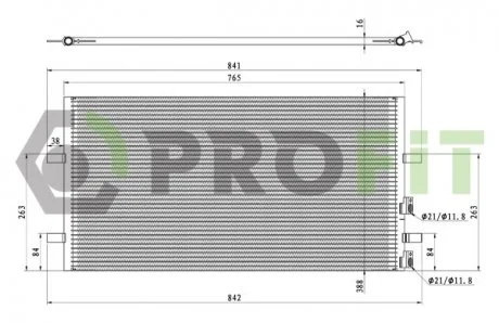 Конденсер кондиционера PROFIT 17700436
