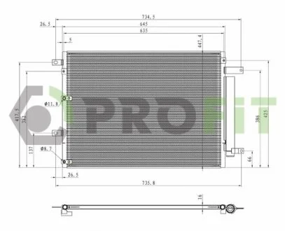 Конденсер кондиціонера PROFIT 17700502