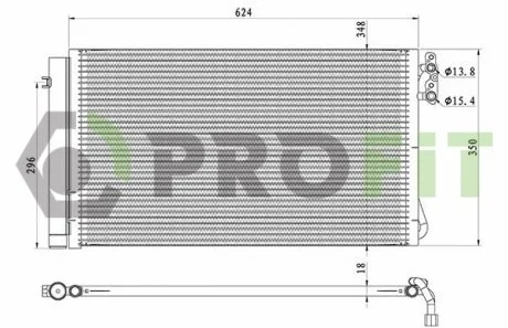 Фото конденсер кондиціонера PROFIT 1770-0556 Конденсер кондиціонера PROFIT 1770-0556