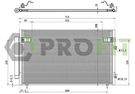 Конденсер кондиціонера PROFIT 1770-0564