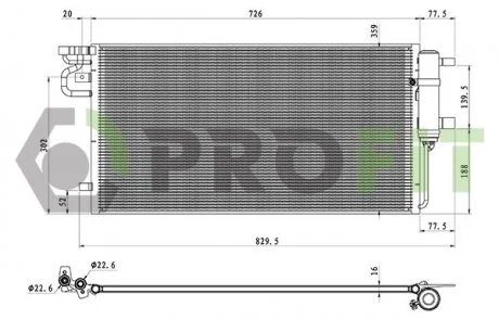Конденсер кондиціонера PROFIT 1770-0567