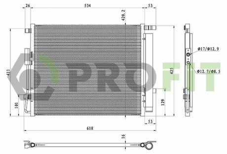 Конденсер кондиціонера PROFIT 1770-0579