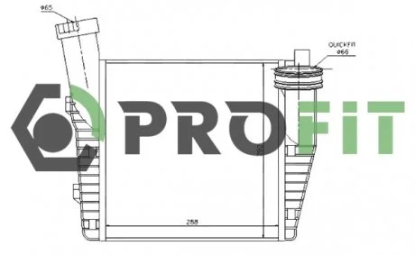 Фото радиатор наддува PROFIT 17800002 Радиатор наддува PROFIT 17800002