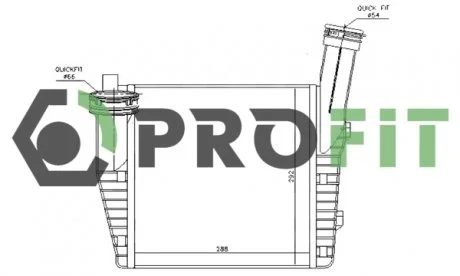 Фото радіатор наддуву PROFIT 1780-0003 Радіатор наддуву PROFIT 1780-0003