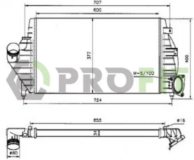 Радіатор наддуву PROFIT 17800150