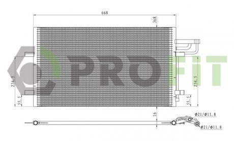 Конденсер кондиціонера PROFIT 2537C1