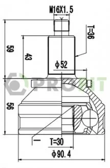 ШРКШ зі змазкою в комплекті PROFIT 2710-1414