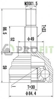 Фото шРКШ зі змазкою в комплекті PROFIT 27101501 ШРКШ зі змазкою в комплекті PROFIT 27101501