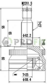 ШРКШ зі змазкою в комплекті PROFIT 2710-1661