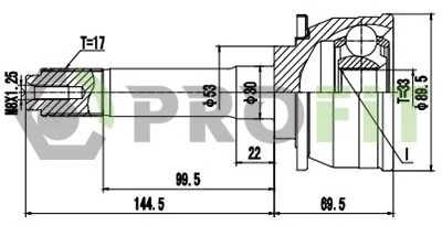 ШРКШ зі змазкою в комплекті PROFIT 2710-3092