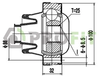 Фото шРКШ зі змазкою в комплекті PROFIT 2710-3107 ШРКШ зі змазкою в комплекті PROFIT 2710-3107