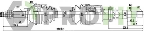 Полуось PROFIT 27303010