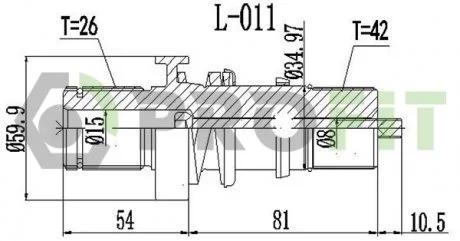 Полуось PROFIT 27303015